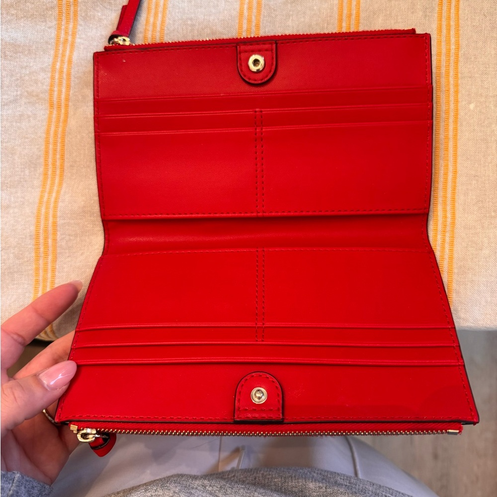 kate spade Red Leather Zip Pouch - Picture 3 of 5